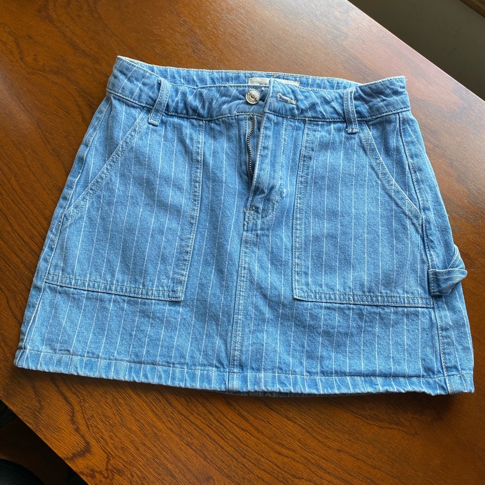 Pinstriped Jean mini skirt